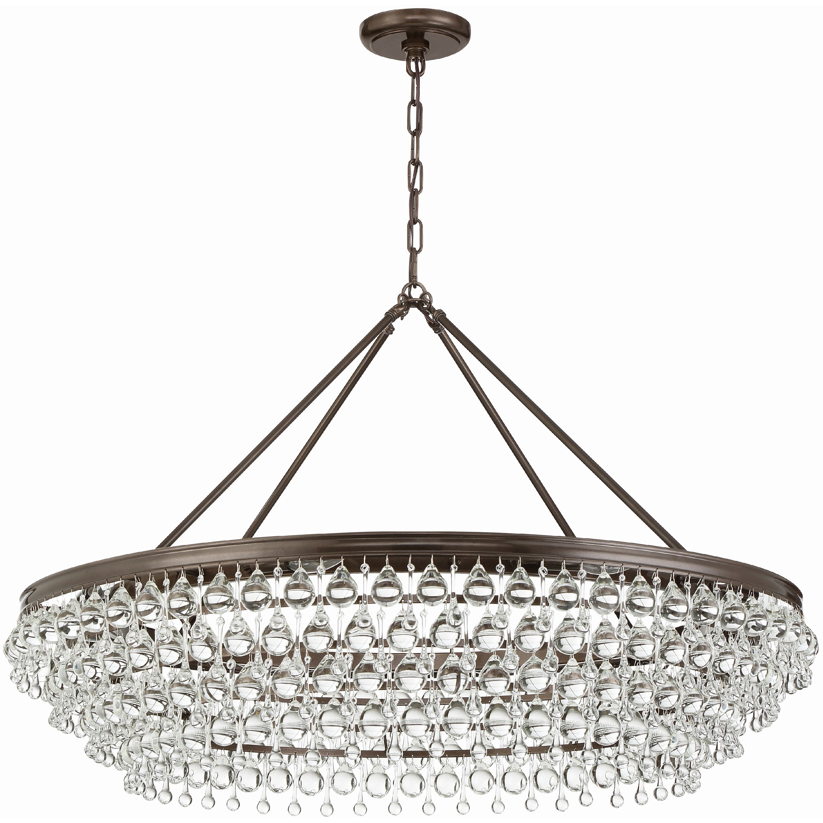 Crystorama 278-VZ Calypso 8 Light 40 inch Vibrant Bronze
