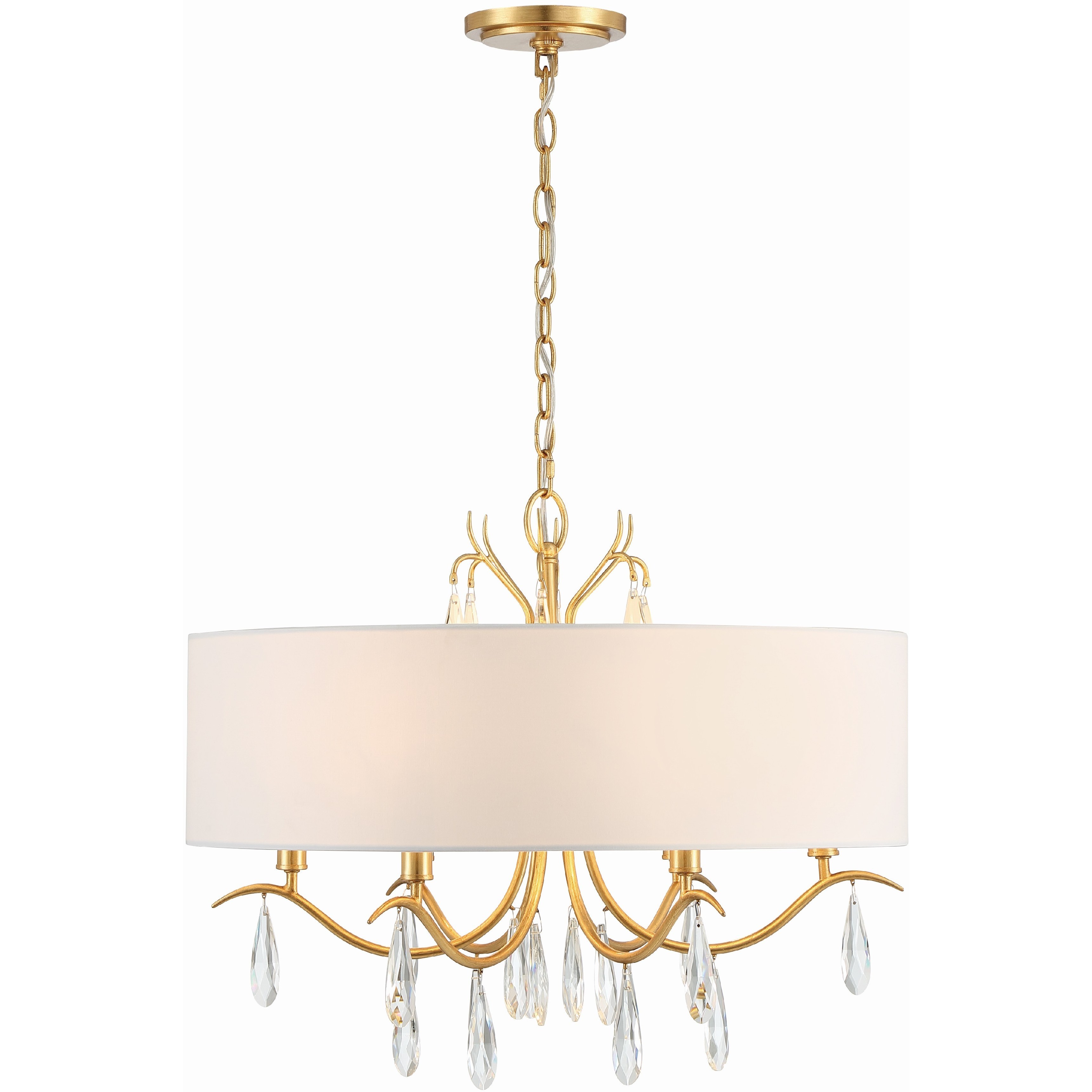 Rollins 6 Light 24 inch Antique Gold Chandelier Ceiling Light
