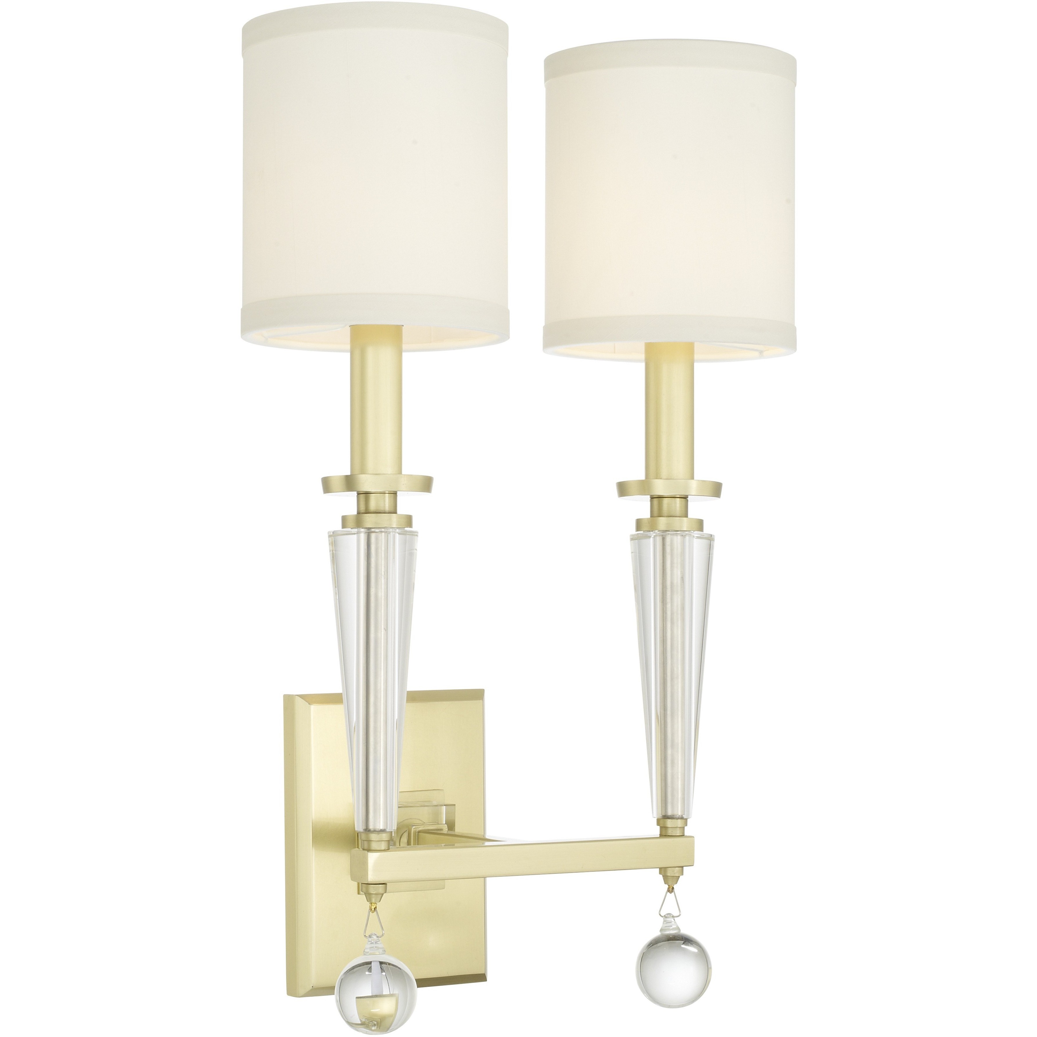 Paxton Sconce Wall Light in Aged Brass