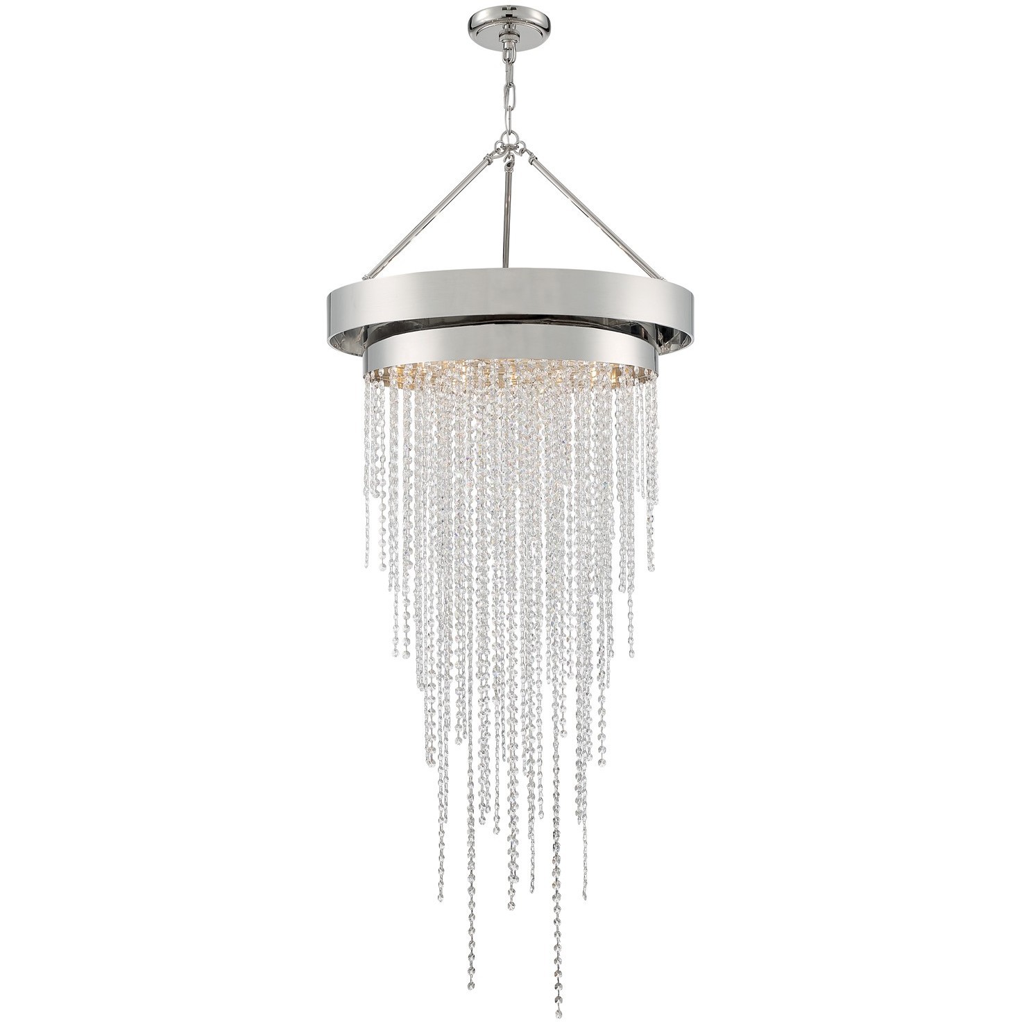 Clarksen 6 Light 26 inch Polished Nickel Chandelier Ceiling Light