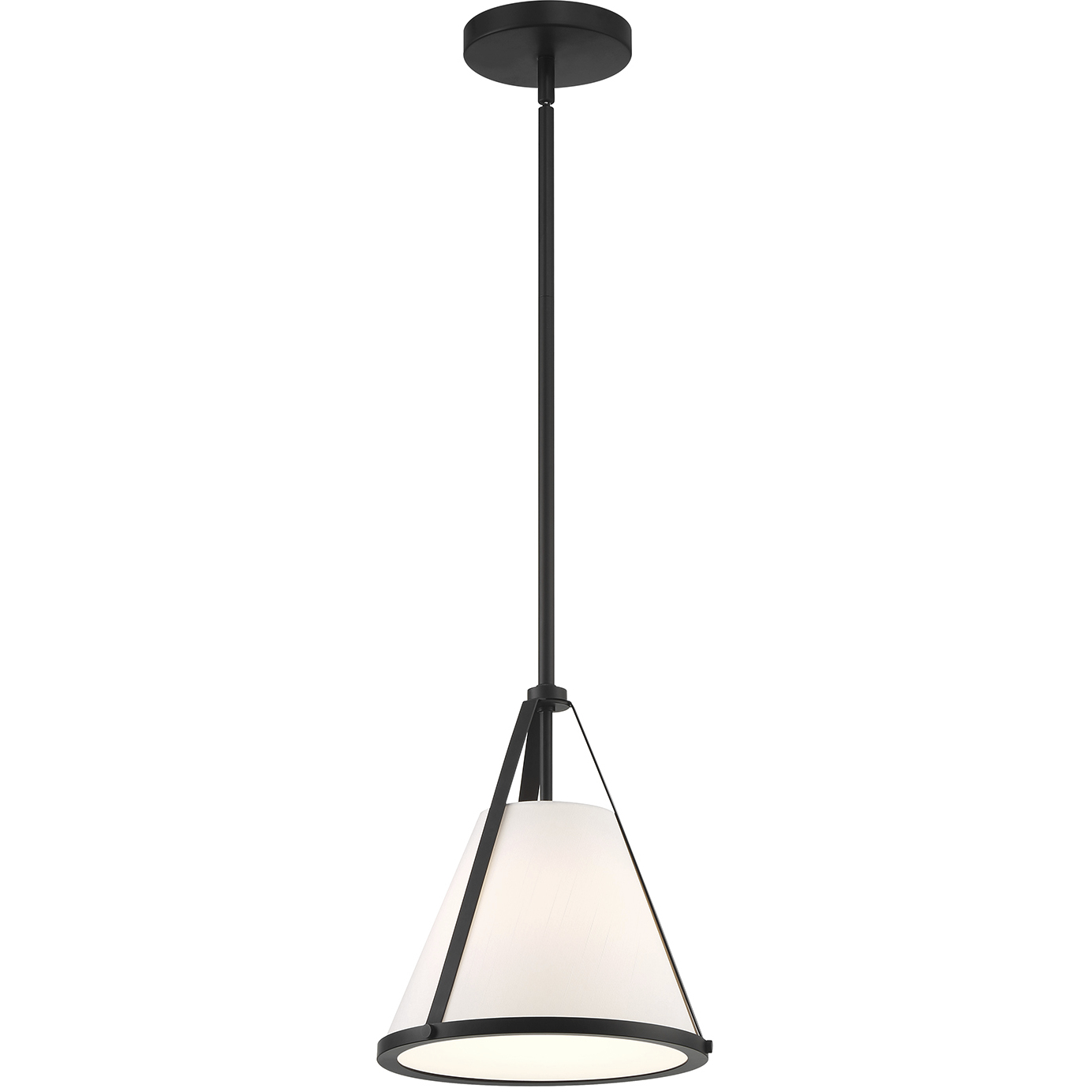 Fulton 1 Light 9.25 inch Black Mini Pendant Ceiling Light