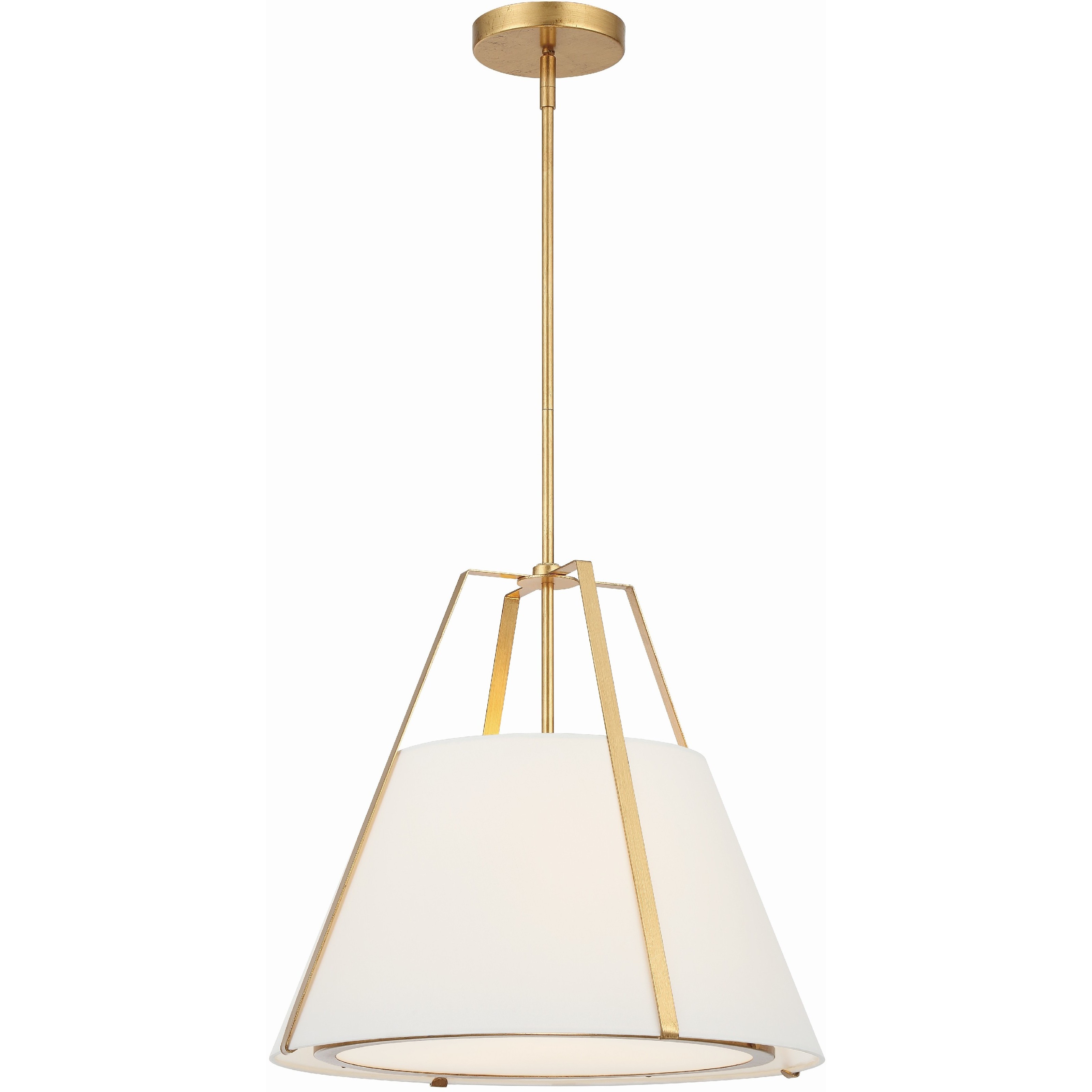 Fulton 3 Light 20 inch Antique Gold Pendant Ceiling Light