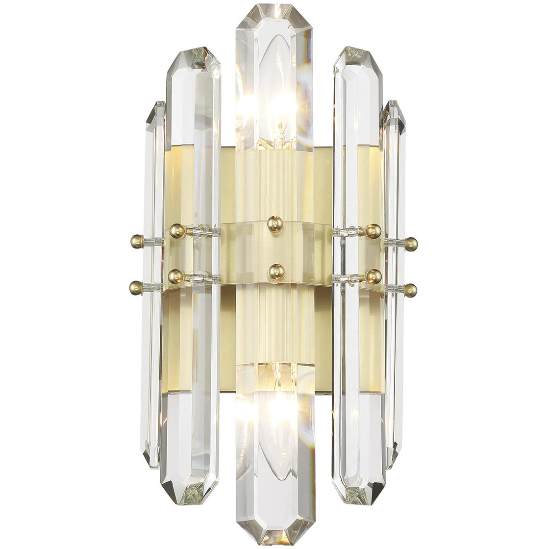 Bolton Sconce Wall Light in Aged Brass