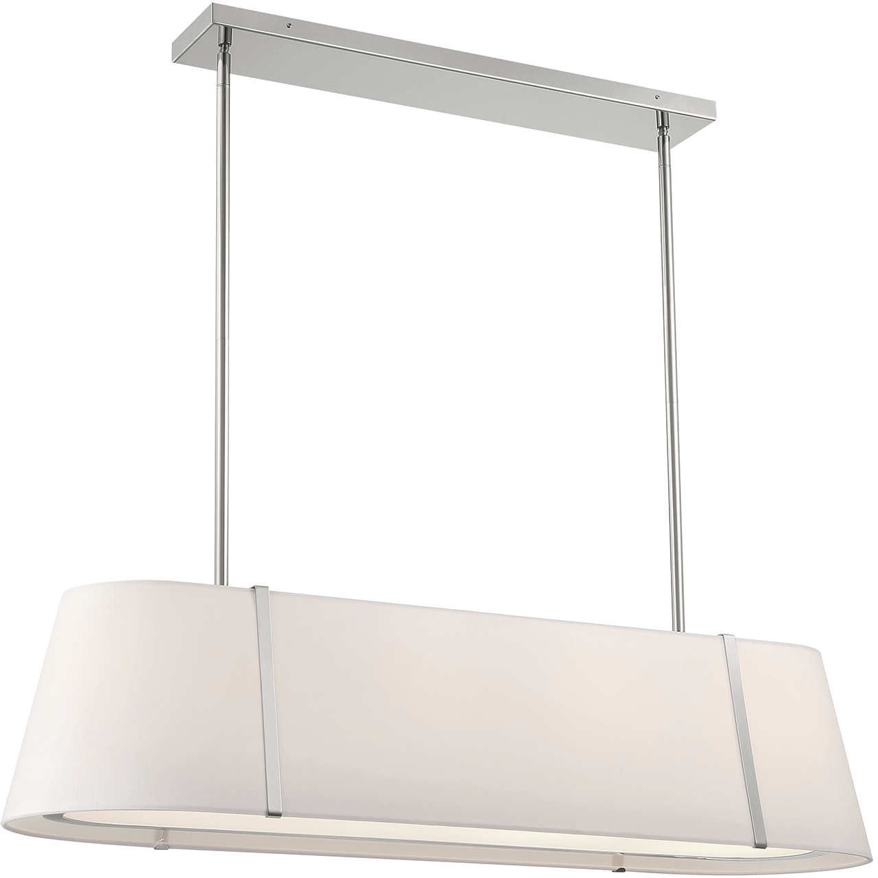 Fulton 4 Light 41.75 inch Polished Nickel Linear Chandelier Ceiling Light