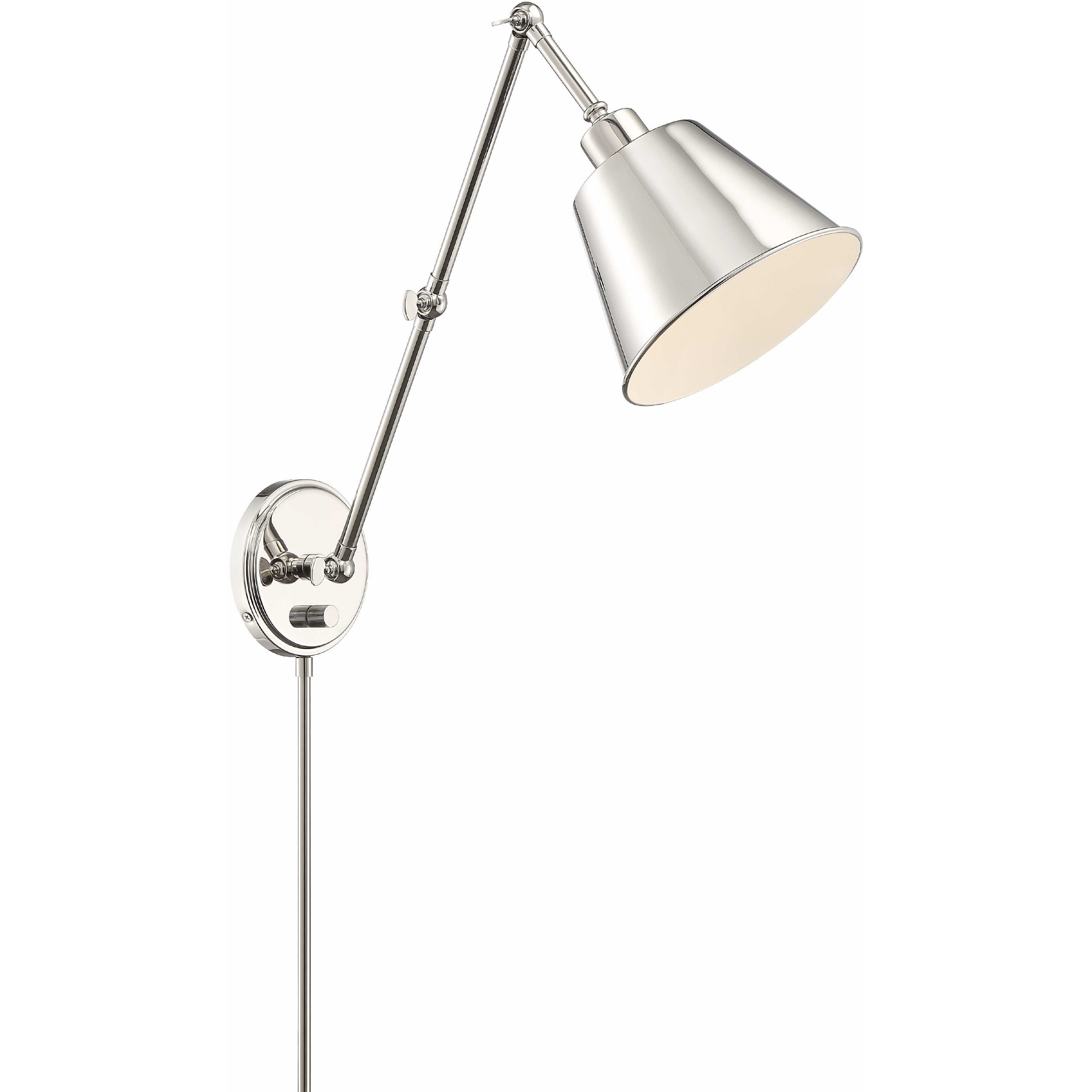 Mitchell 30 inch 60.00 watt Polished Nickel Task Sconce Wall Light