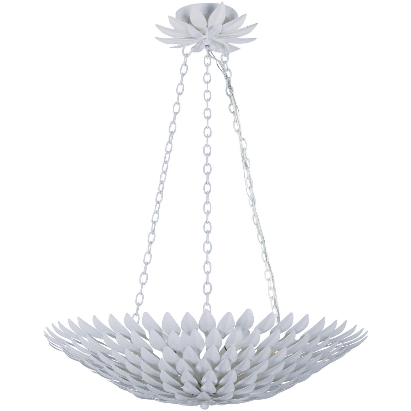Crystorama 517-MT Broche 6 Light 24.5 inch Matte White Chandelier