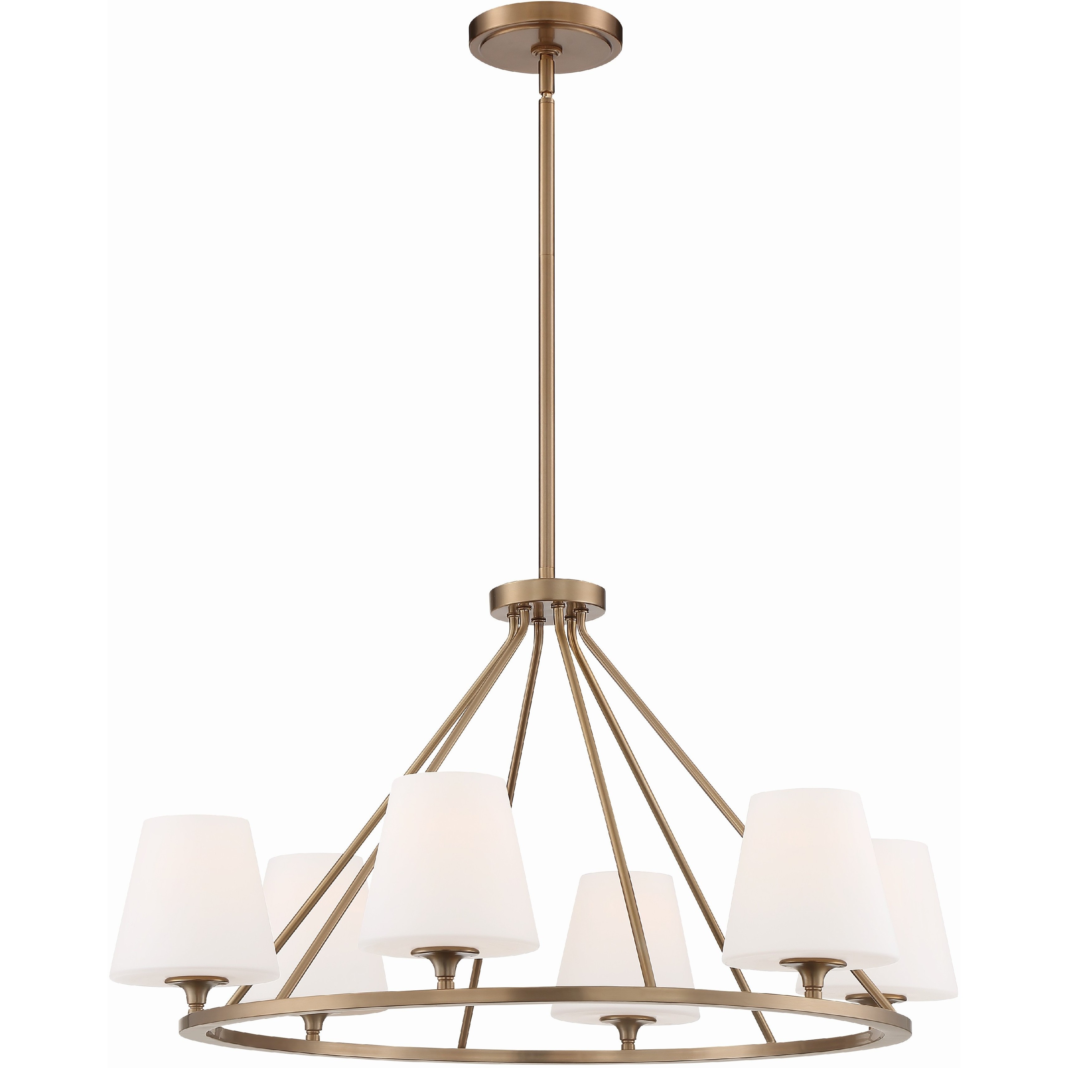 Crystorama KEE-A3006-VG Keenan 6 Light 31.25 inch Vibrant Gold