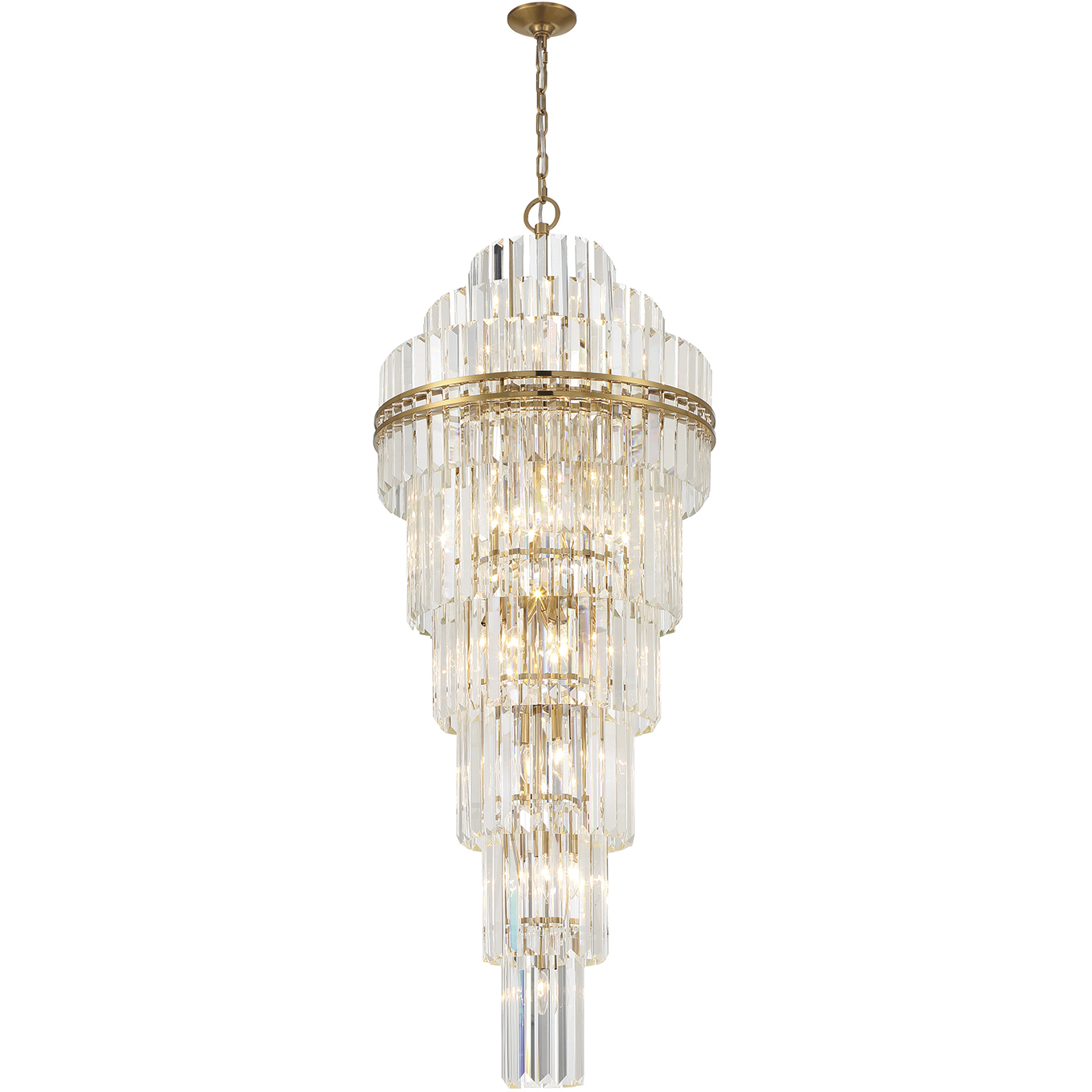 Hayes 31 Light 24 inch Aged Brass Chandelier Ceiling Light