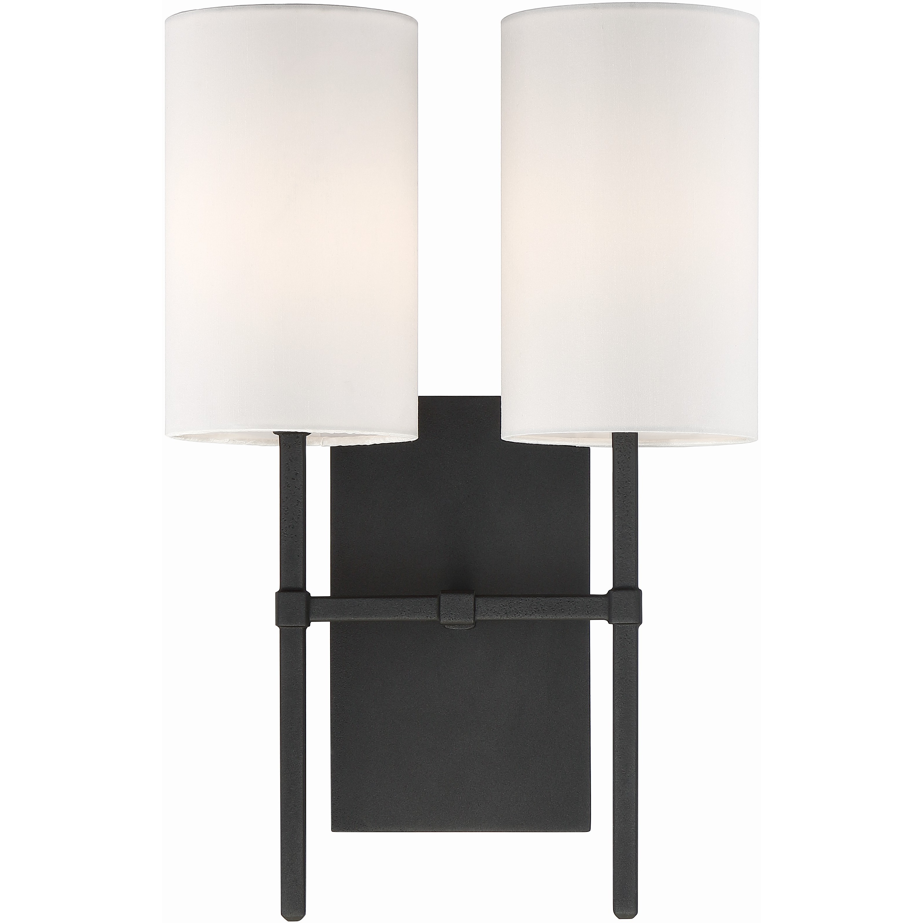 Veronica Bath Wall Light in Black Forged