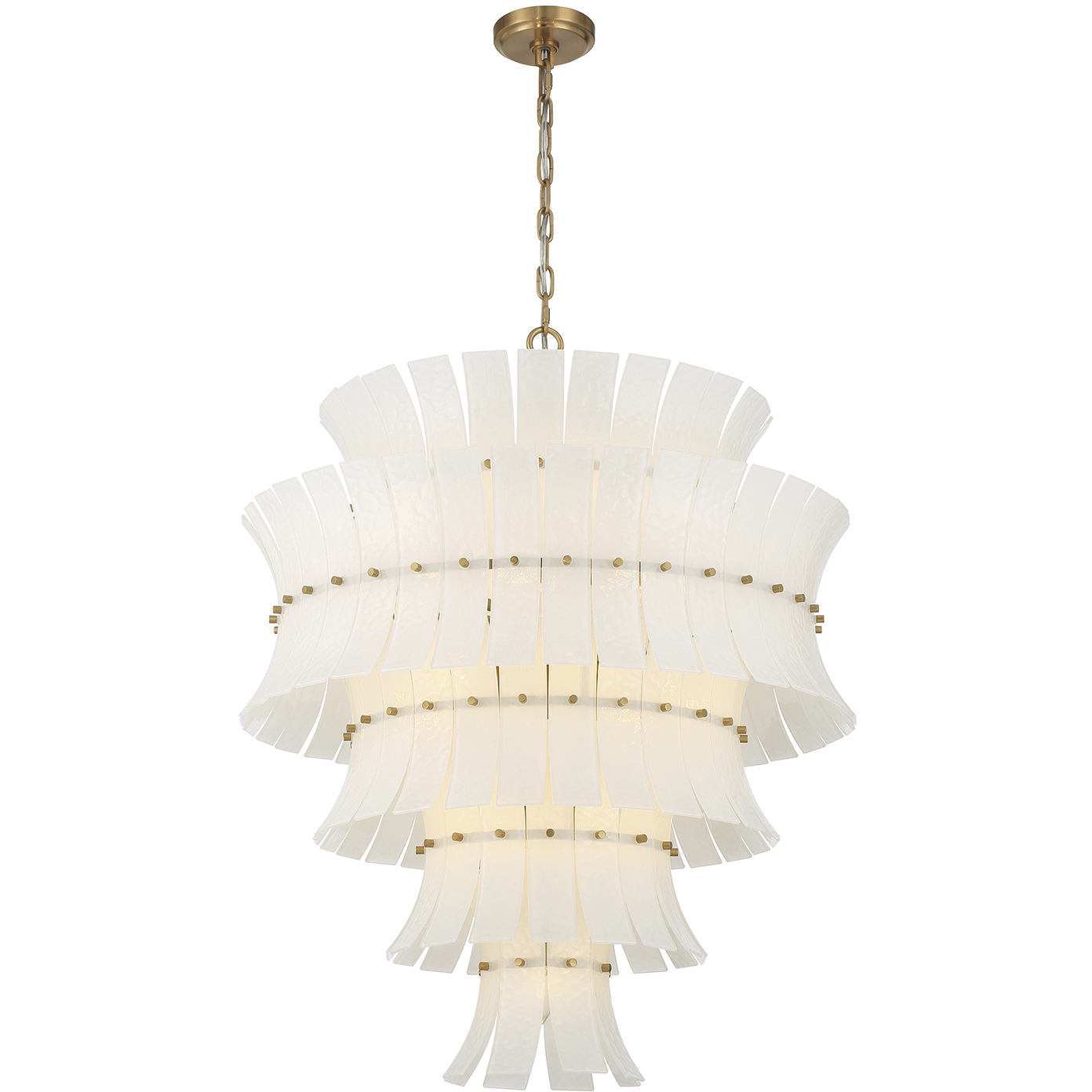 Abigail 21 Light 29.5 inch Aged Brass Chandelier Ceiling Light in White