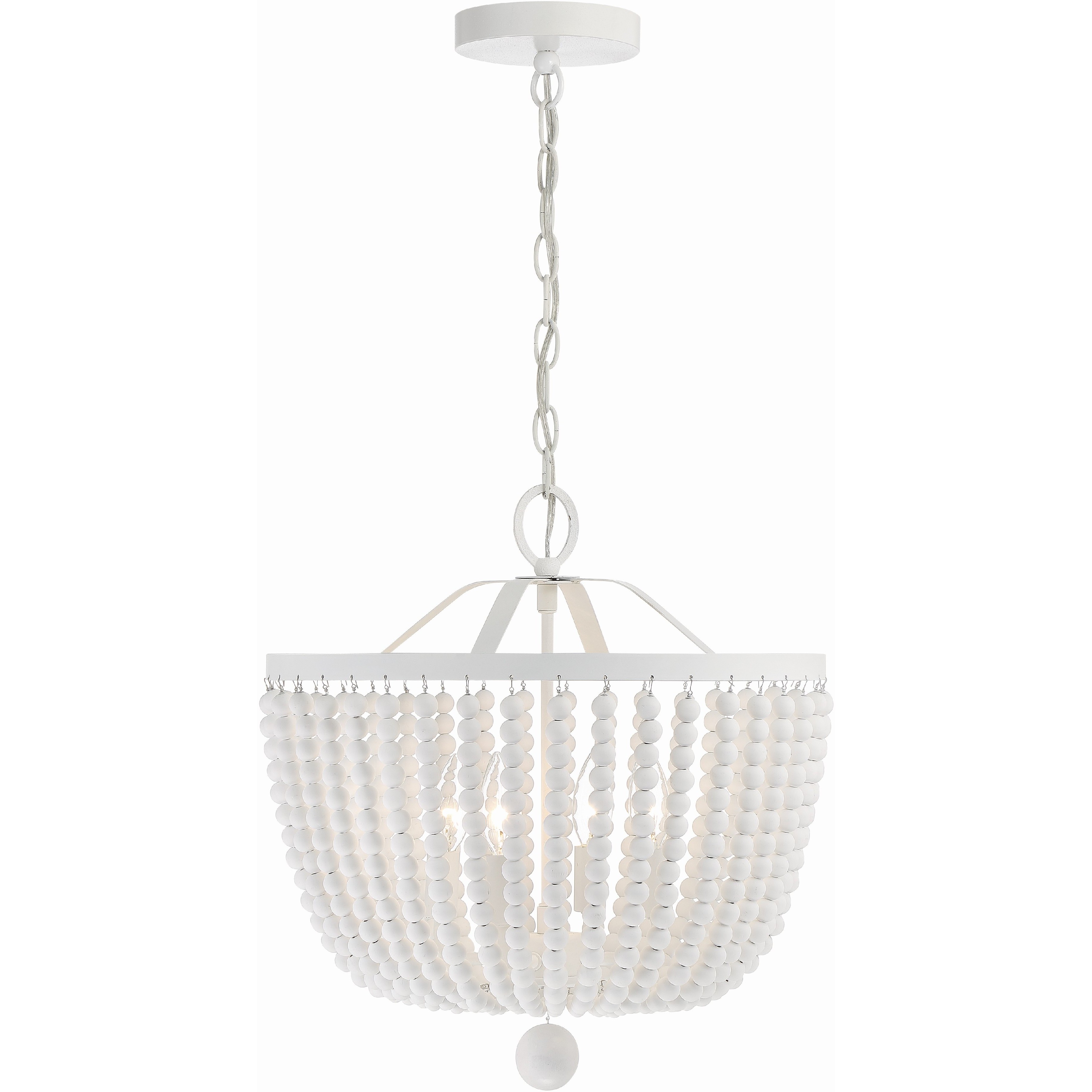 Rylee 4 Light 16.5 inch Matte White Chandelier Ceiling Light