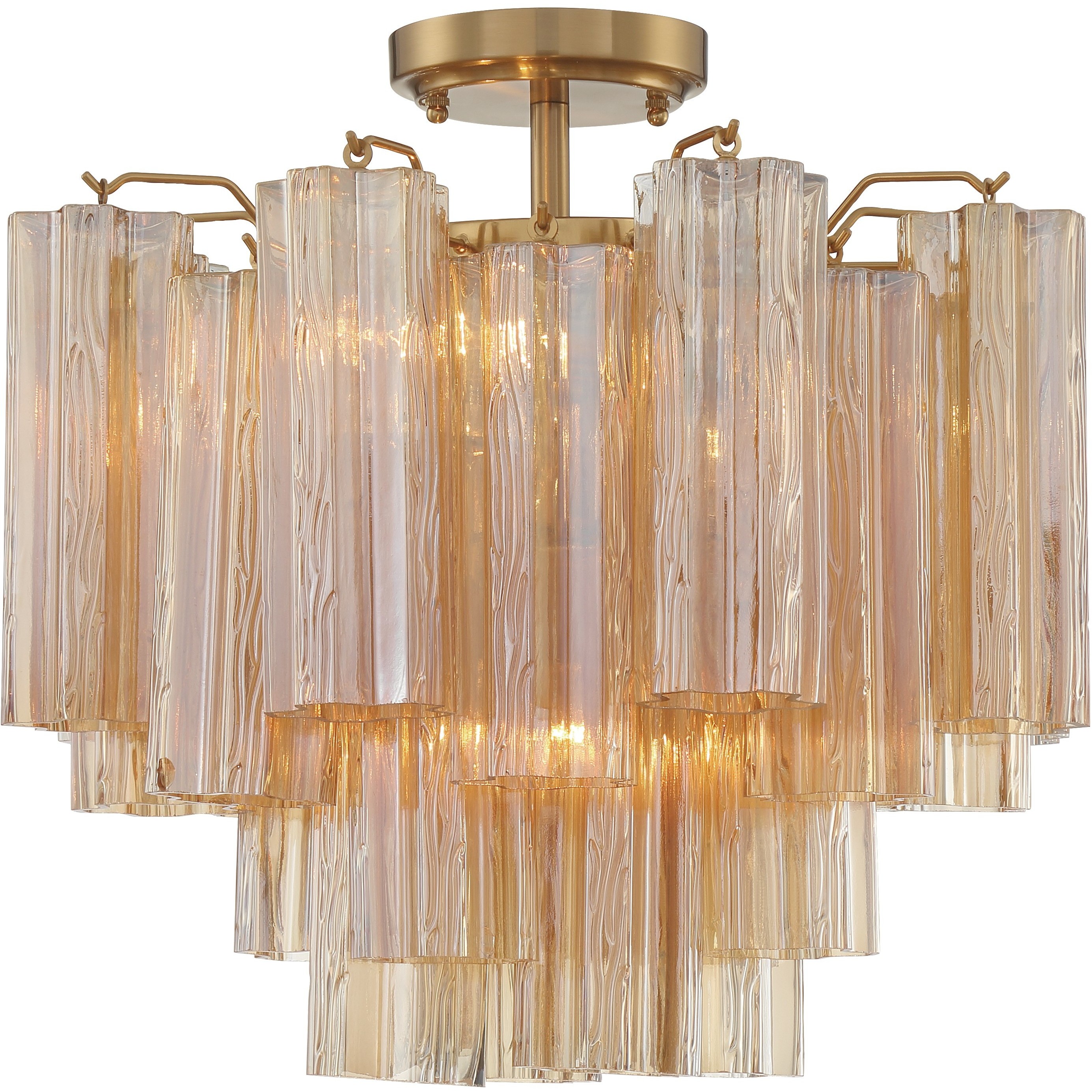 Crystorama ADD-300-AG-AM_CEILING Addis 4 Light 17.75 inch Aged 