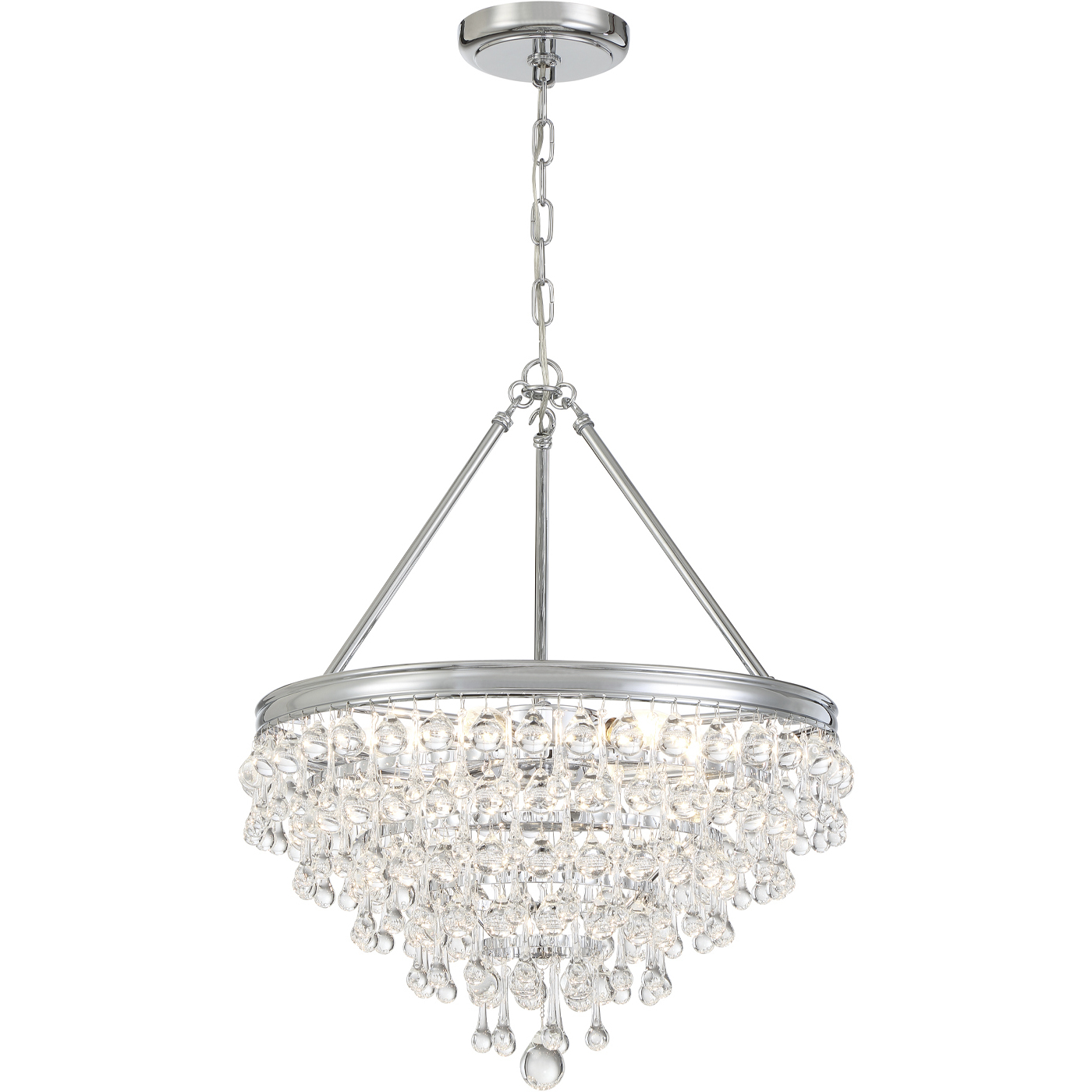 Calypso 6 Light 20 inch Polished Chrome Chandelier Ceiling Light