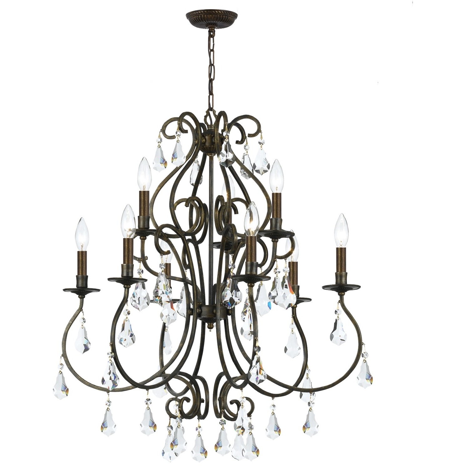 9 light bronze chandelier best sale