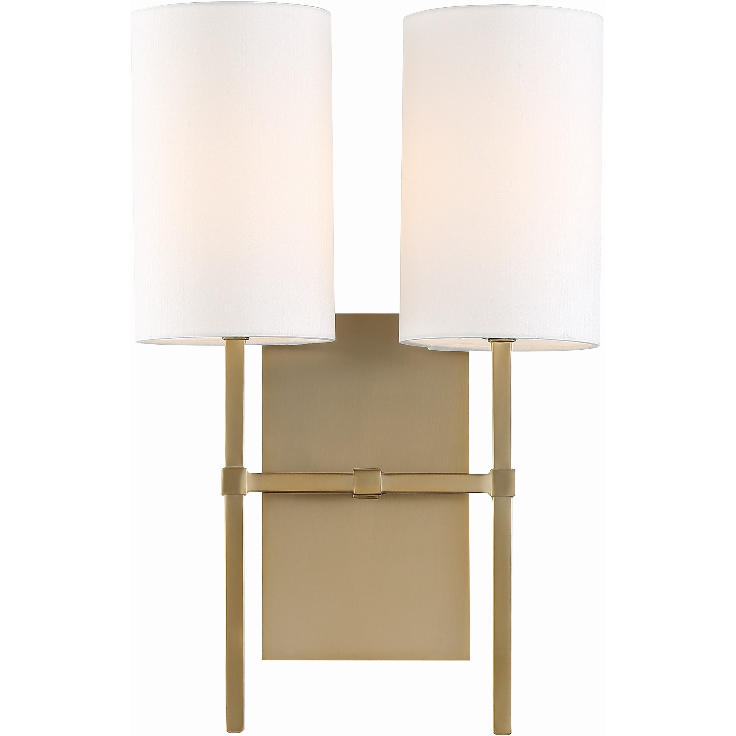 Veronica Bath Wall Light in Aged Brass