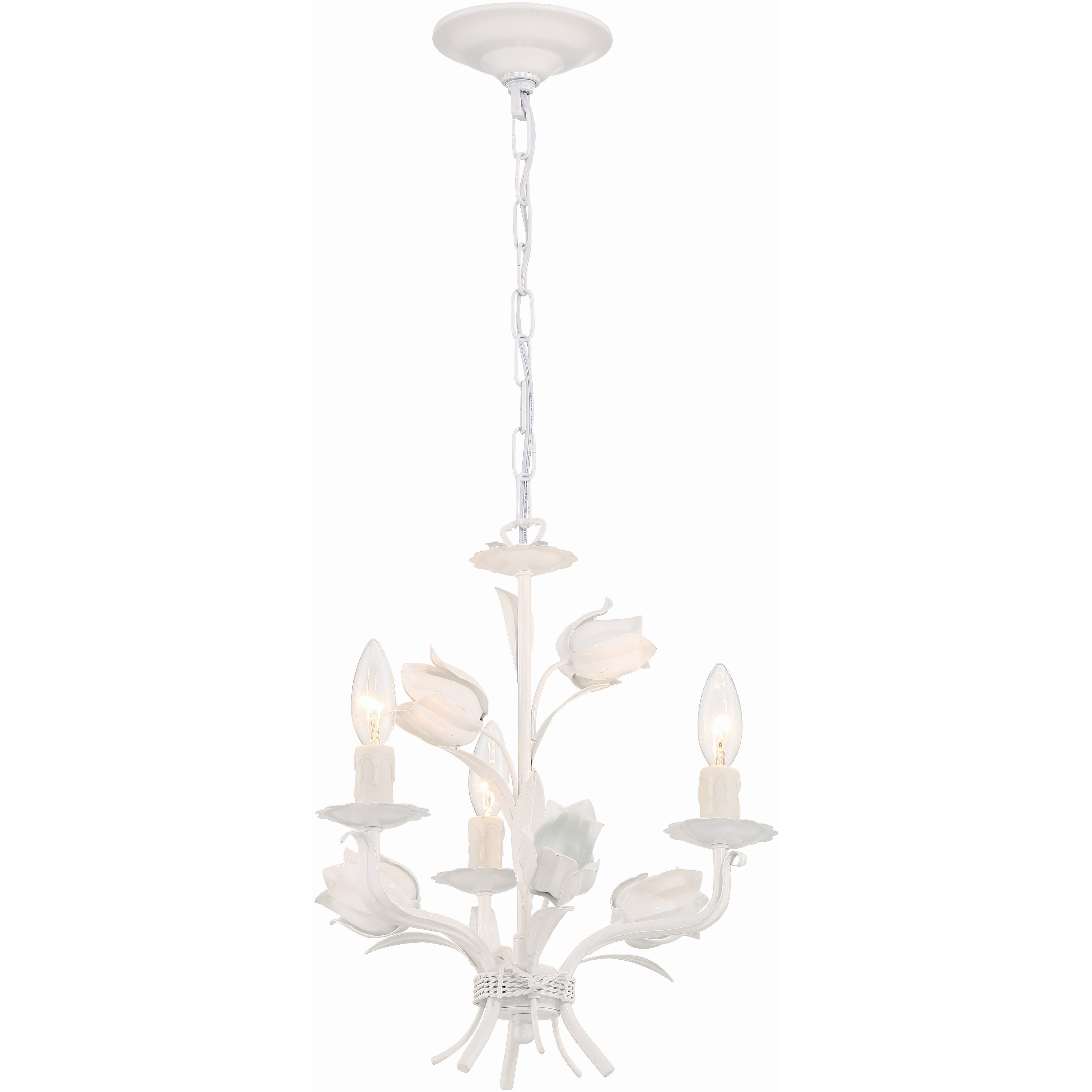 White mini chandelier discount